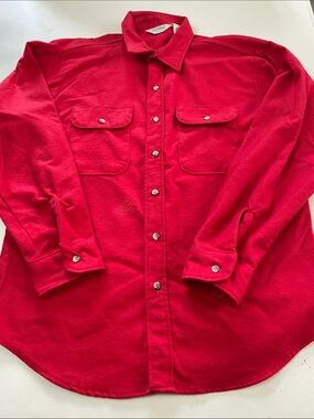 Vintage heavy duty Five Brothers size large made in USA button down shirt